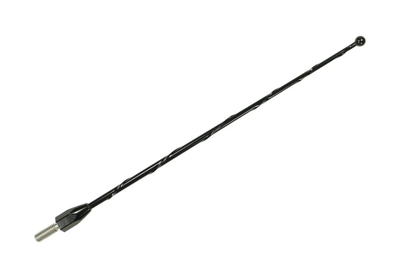 AntennaMastsRus - 9 Inch Black Short Antenna is Compatible with Honda Goldwing GL1800 (2001-2018) - Spiral Wind Noise Cancellation - Spring Steel Construction - Stainless Steel Threading - Image 1